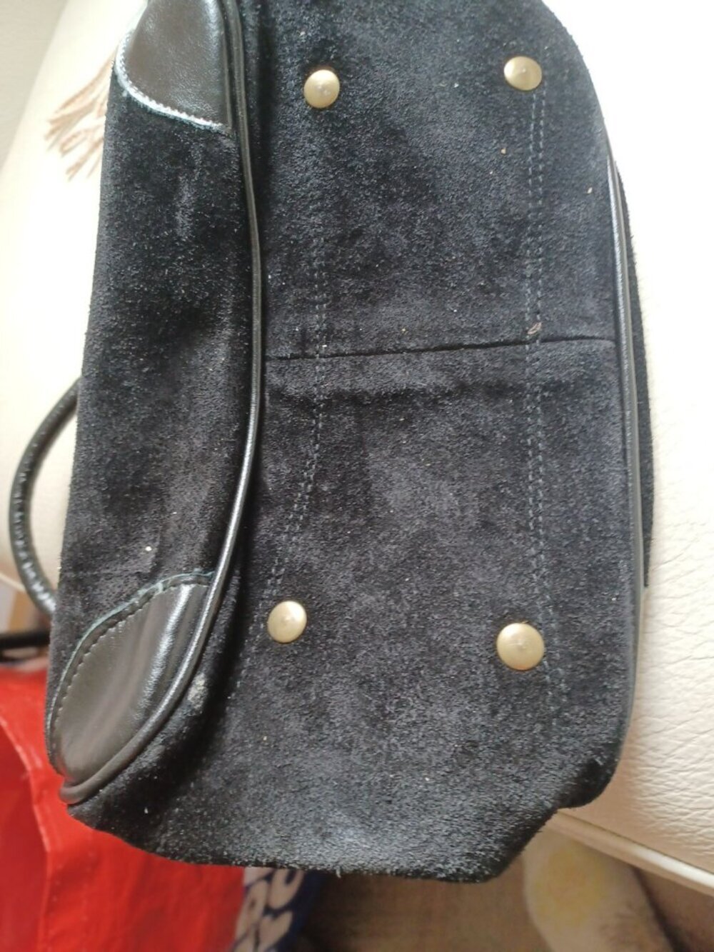 Vintage Suede Pierre Cardin Bag 70s - Picture 6 of 6